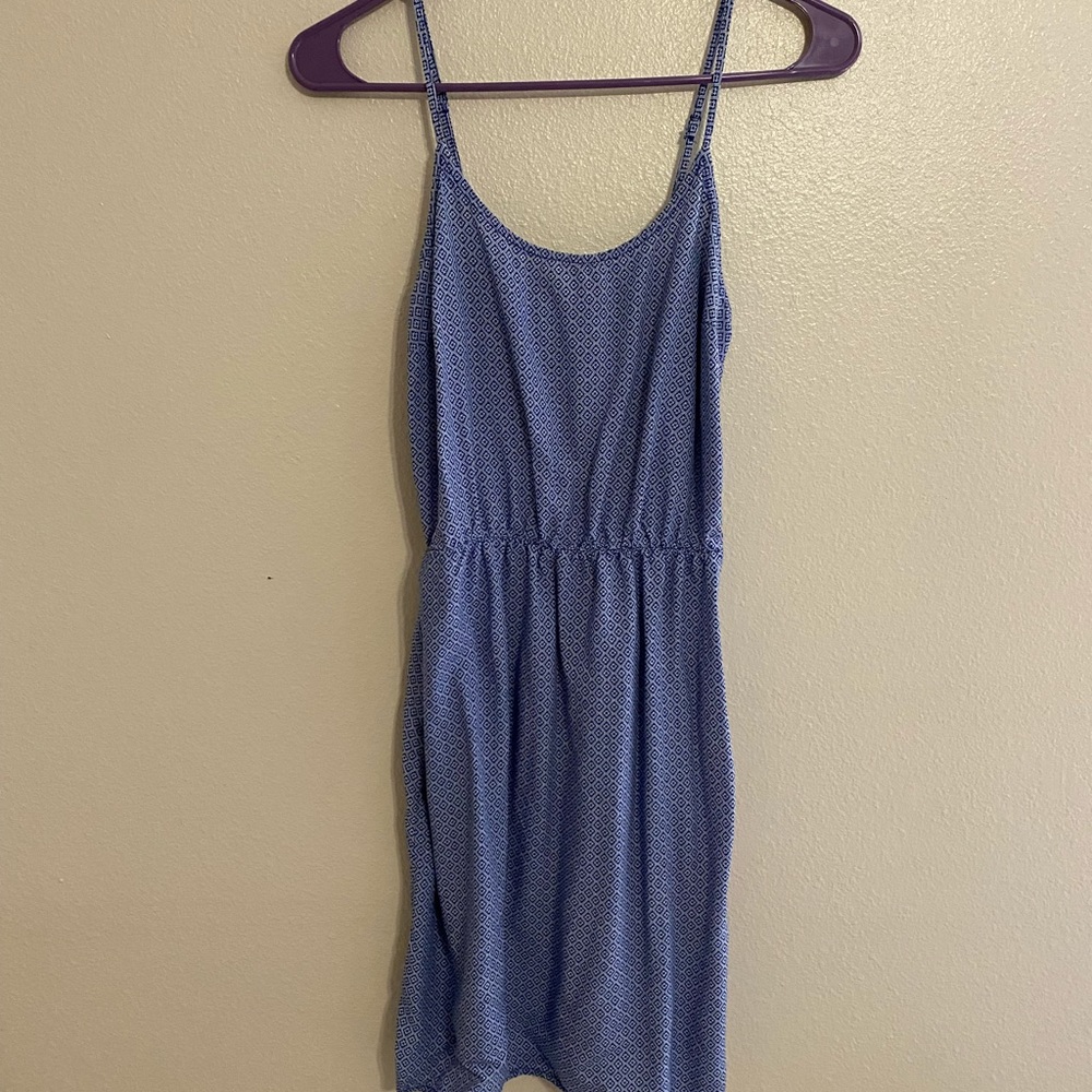 Blue spaghetti strap dress
